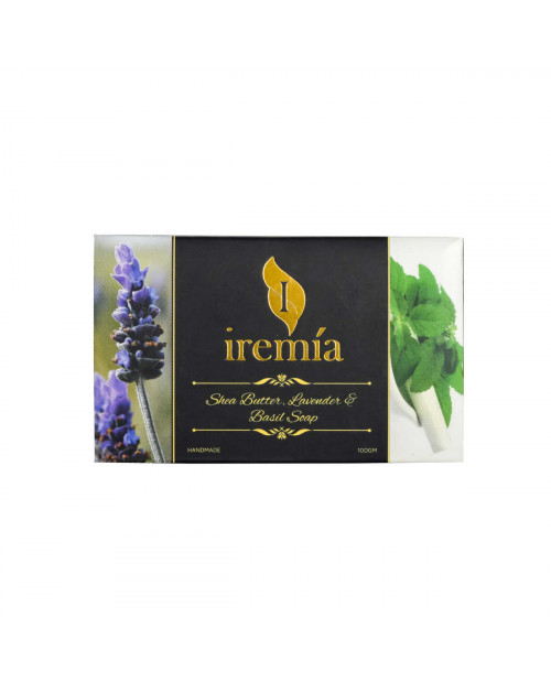 Iremia Shea Butter Soap with Lavender and Basil Essential Oil Soap 100gm